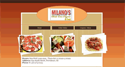 Desktop Screenshot of milanospizzeriari.com