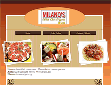 Tablet Screenshot of milanospizzeriari.com